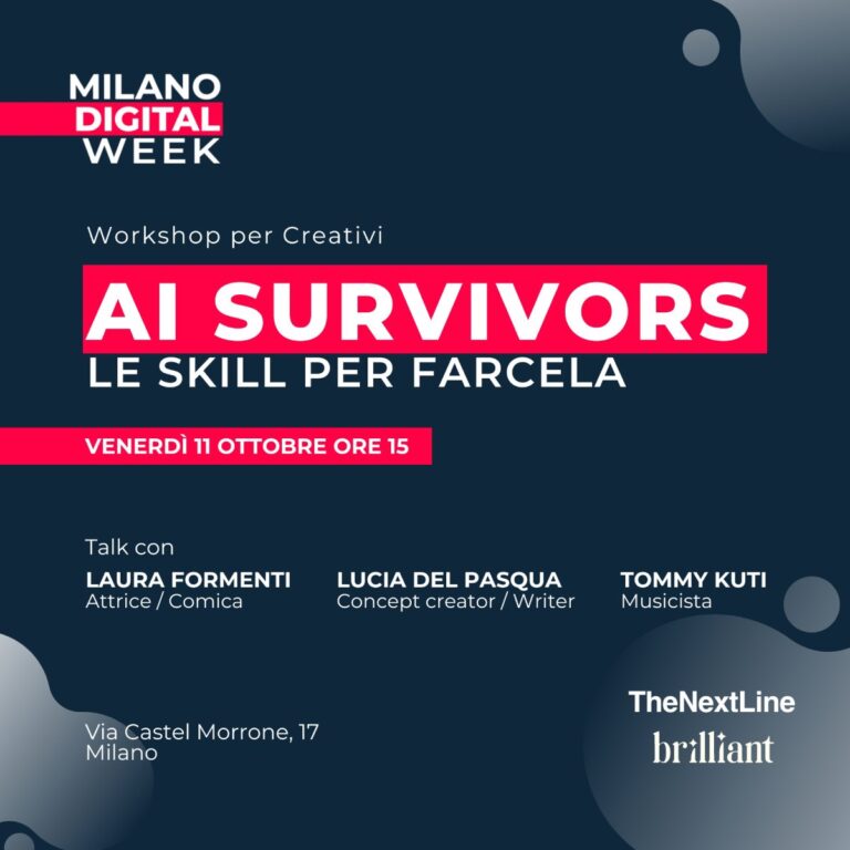 Milano Digital Wek - Ai Survivors - evento gratuito in collaborazione Brilliant Milano